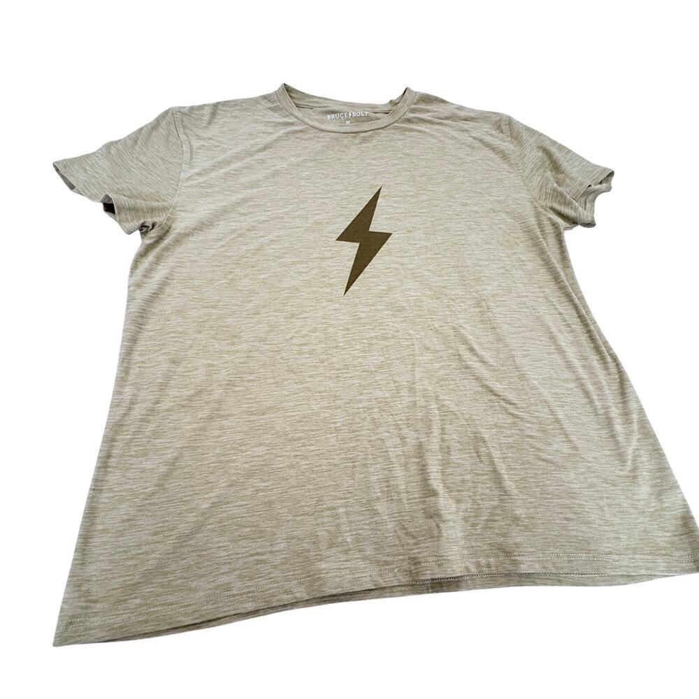 Bruce Bolt Performance Tee Shirt  Medium Lightning Bolt Logo Athletic Baseball